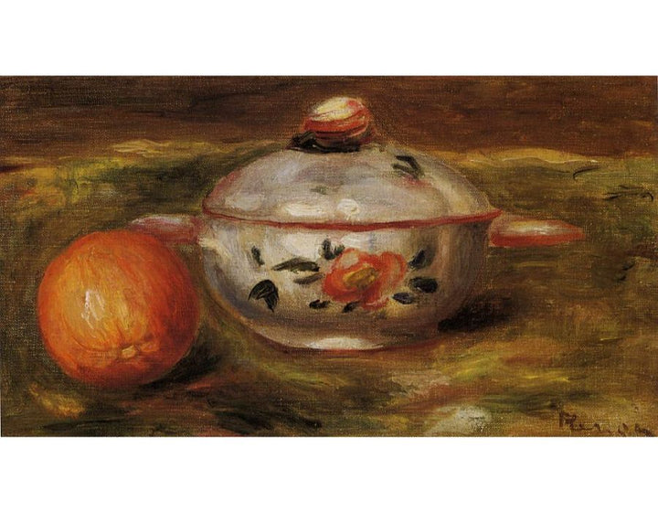 Still Life With Orange And Sugar Bowl by Pierre Auguste Renoir