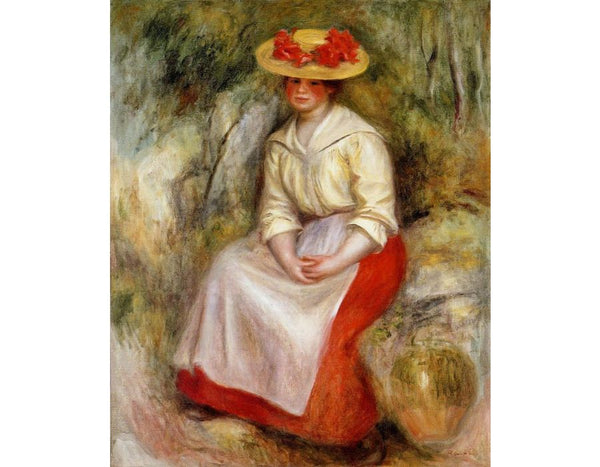 Gabrielle In A Straw Hat
 by Pierre Auguste Renoir