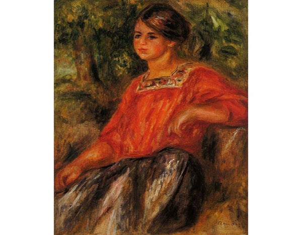 Gabrielle In The Garden At Cagnes by Pierre Auguste Renoir