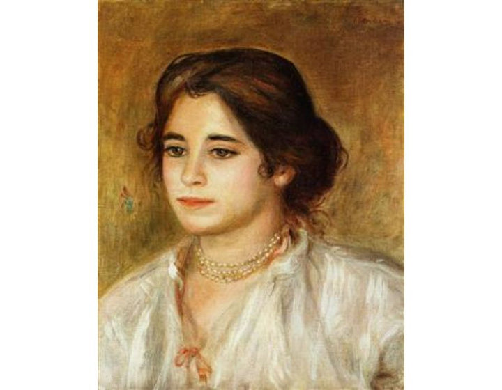 Gabrielle Wearing A Necklace
 by Pierre Auguste Renoir