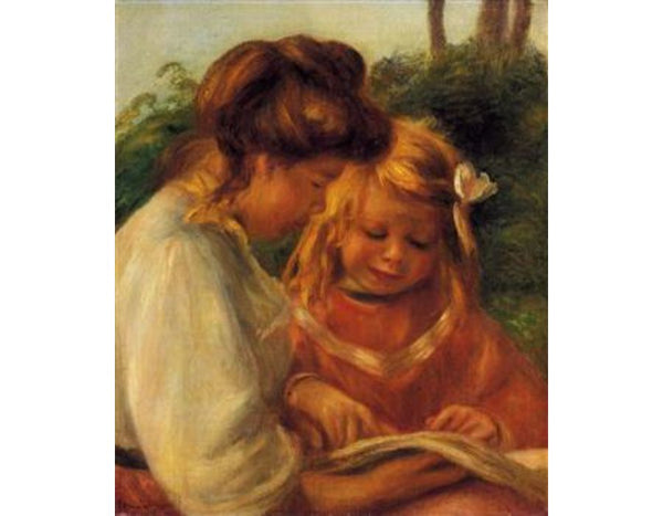 The Alphabet Aka Jean And Gabrielle by Pierre Auguste Renoir