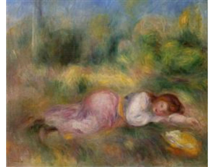 Girl Streched Out On The Grass by Pierre Auguste Renoir