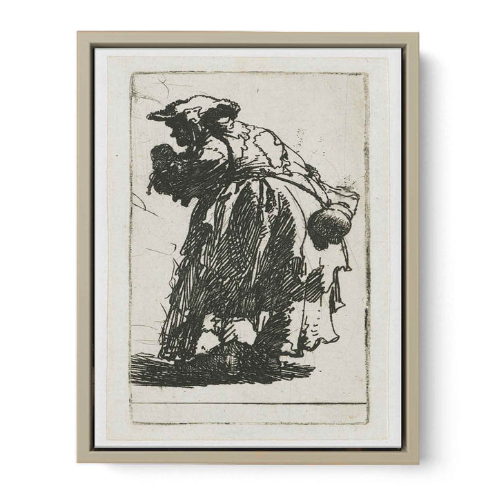 Old Beggar Woman With A Gourd 1630
 Painting