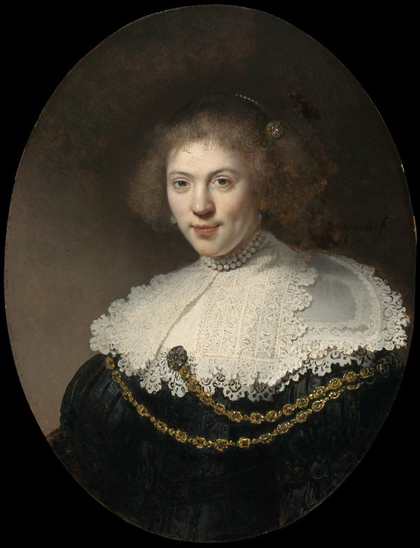 Woman Wearing a Gold Chain 1634 