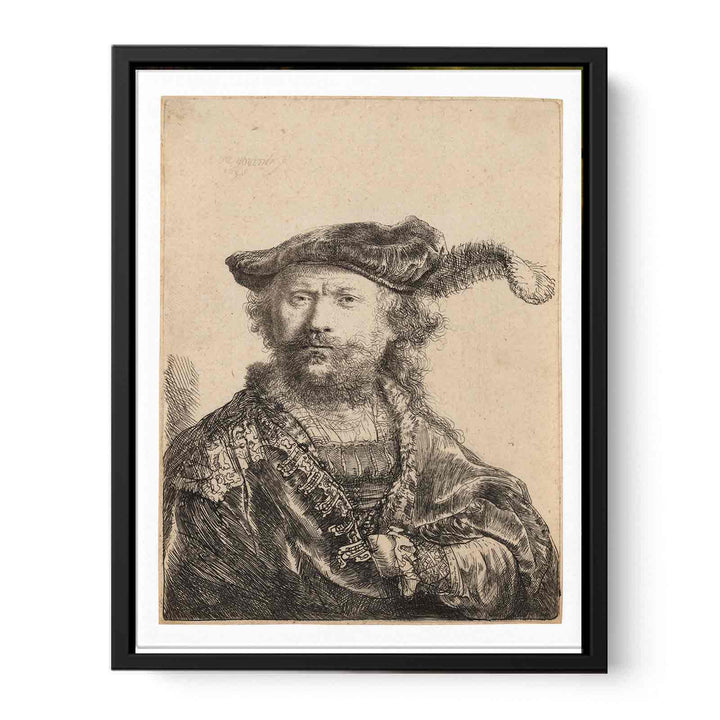 Rembrandt in Velvet Cap and Plume
 Painting