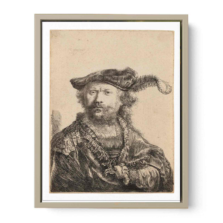 Rembrandt in Velvet Cap and Plume
 Painting