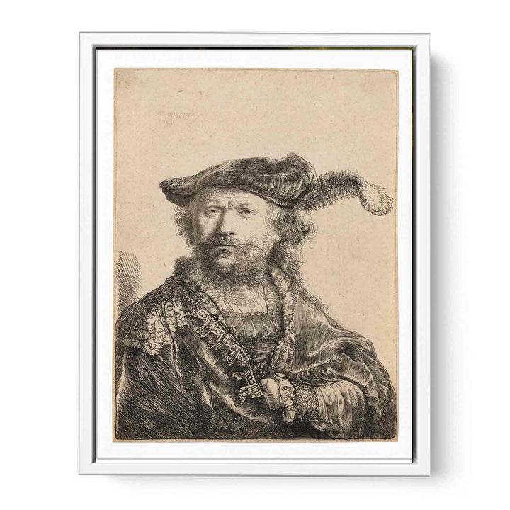 Rembrandt in Velvet Cap and Plume
 Painting