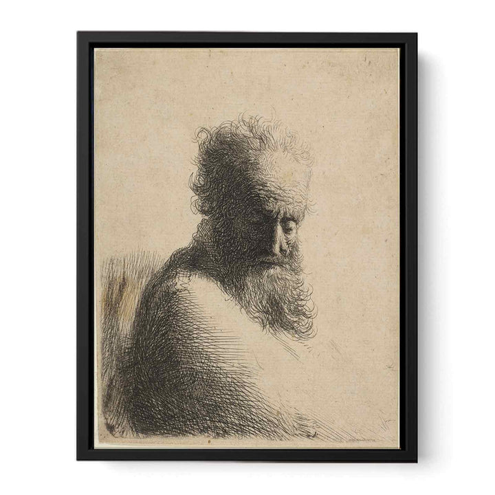 Bust Of An Old Bearded Man, Looking Down, Three Quarters Right Painting