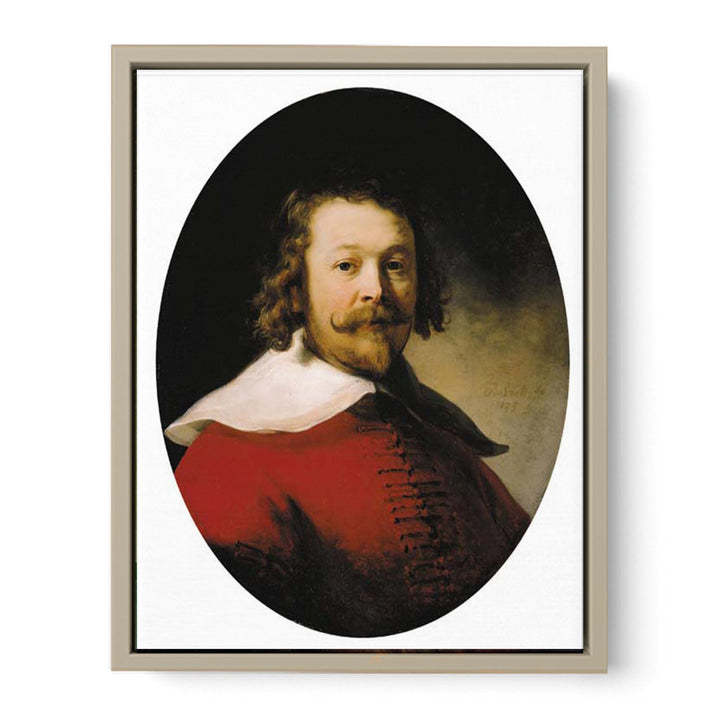 Portrait of a bearded man, bust-length, in a red doublet Painting