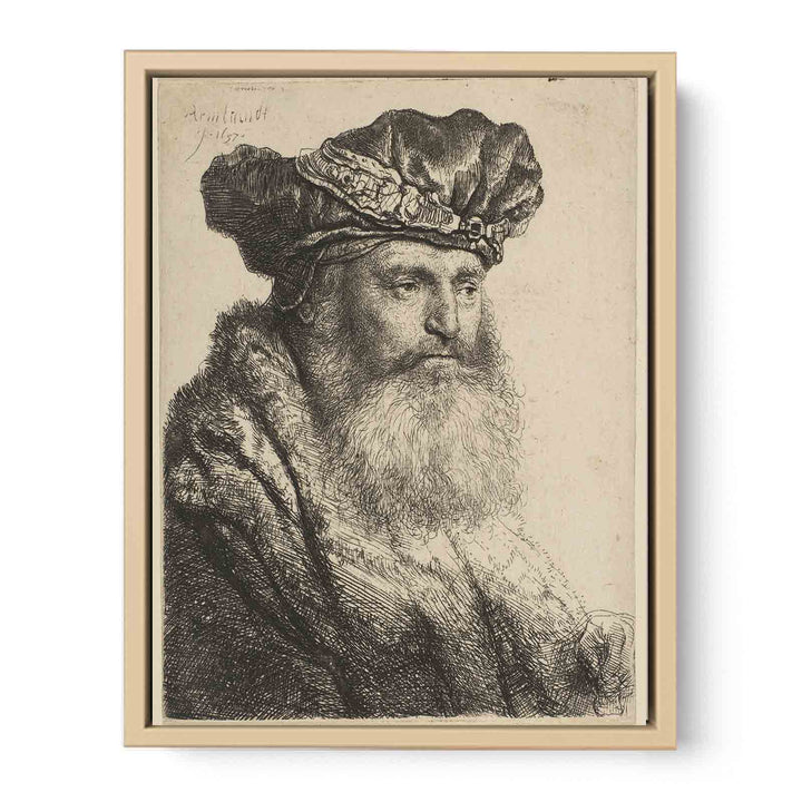 A bearded Man in a Velvet Cap with a Jewel Clasp
 Painting