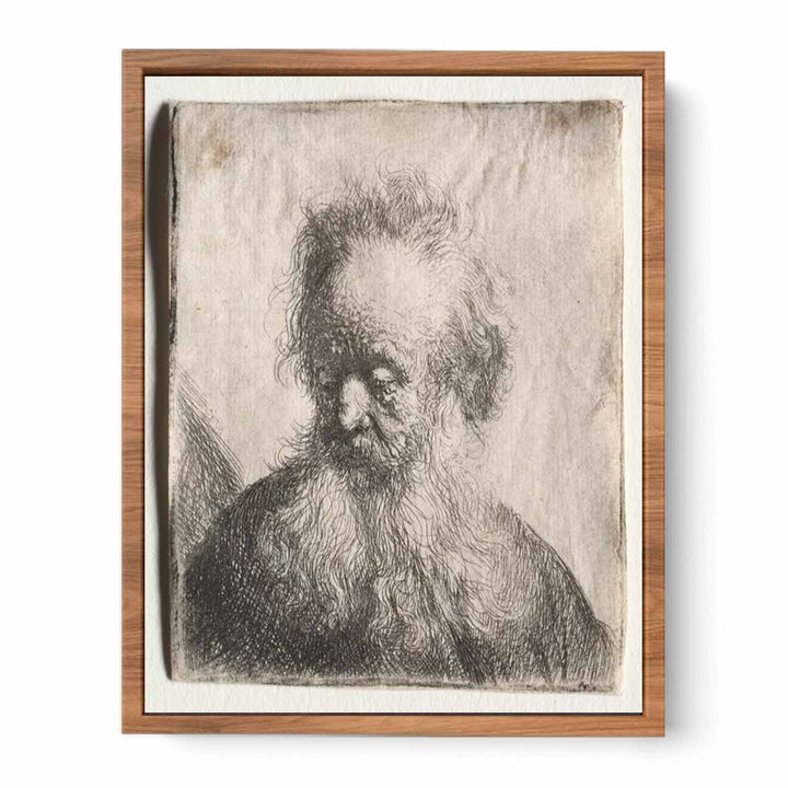 Old Man With A Flowing Beard Bust
 Painting