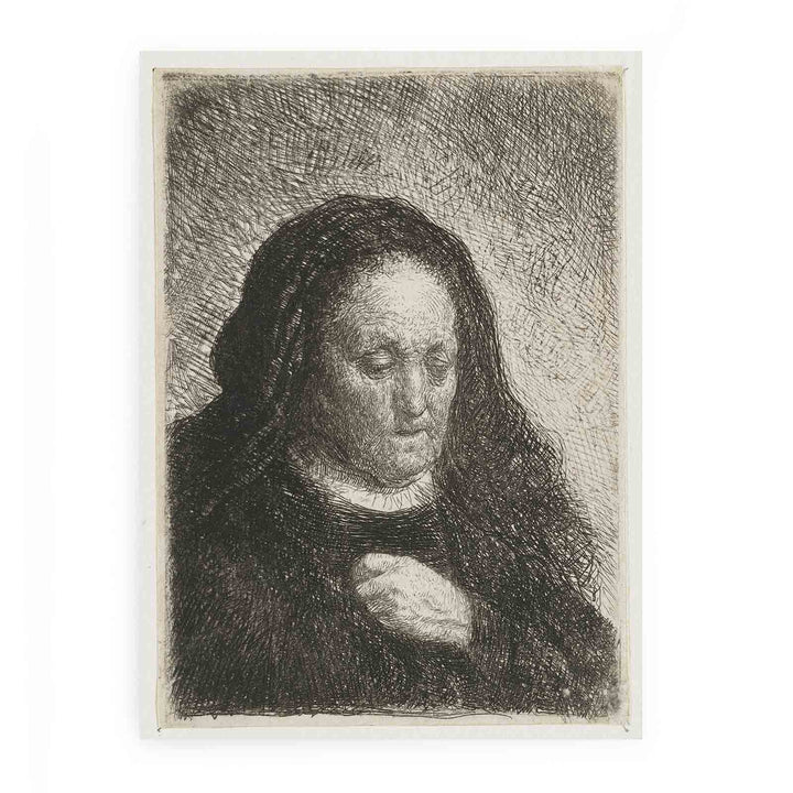 The Artist's Mother with her Hand on her Chest small Bust
 Painting