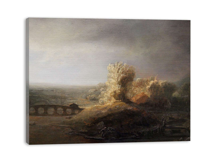 Landscape with a Long Arched Bridge 2
 Painting