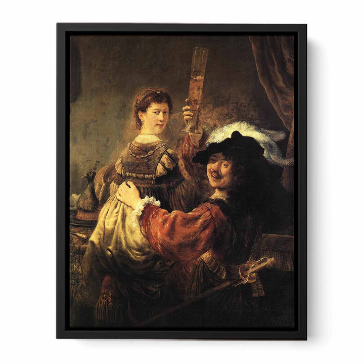 Rembrandt and Saskia in the Scene of the Prodigal Son in the Tavern c. 1635
 Painting