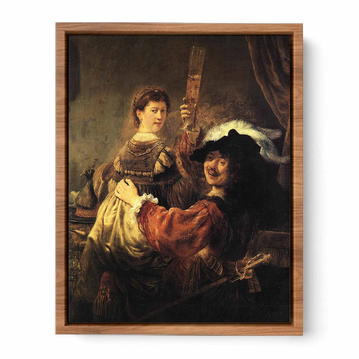 Rembrandt and Saskia in the Scene of the Prodigal Son in the Tavern c. 1635
 Painting