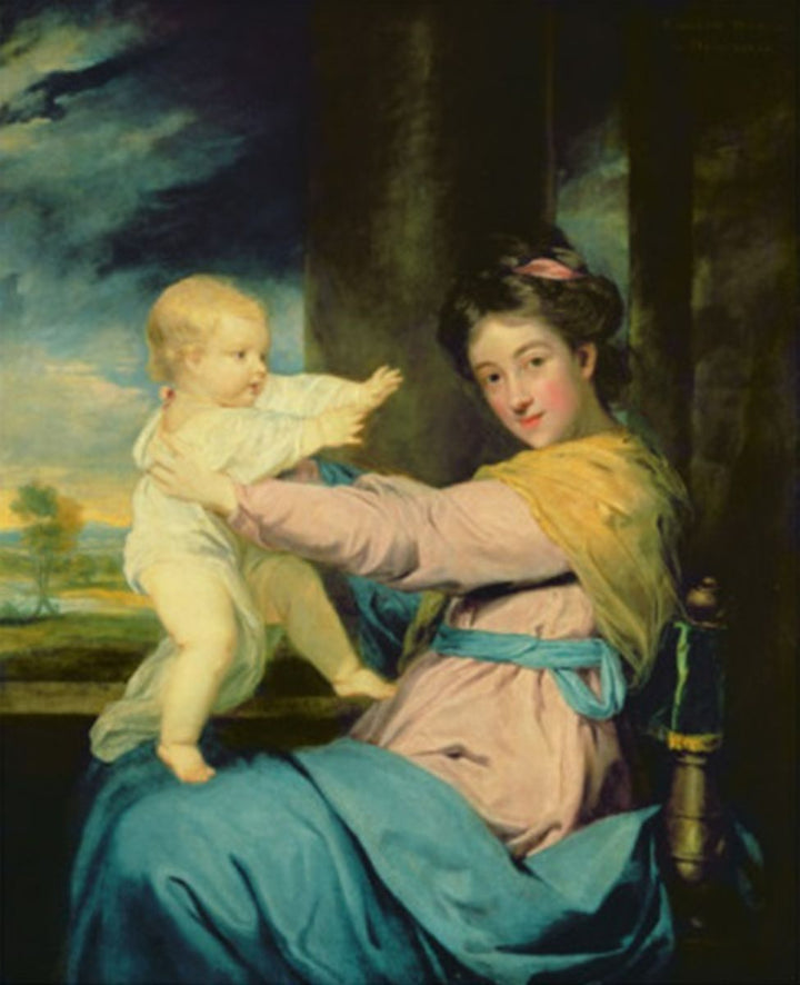 Portrait of Caroline, Duchess of Marlborough with her daughter Lady Caroline Spencer
SIR JOSHUA REYNOLDS 