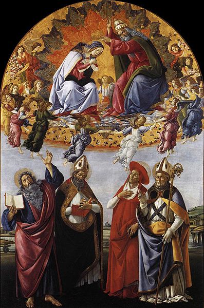 Coronation of the Virgin with St. John the Evangelist, St. Augustine, St. Jerome, and St. Eligio 