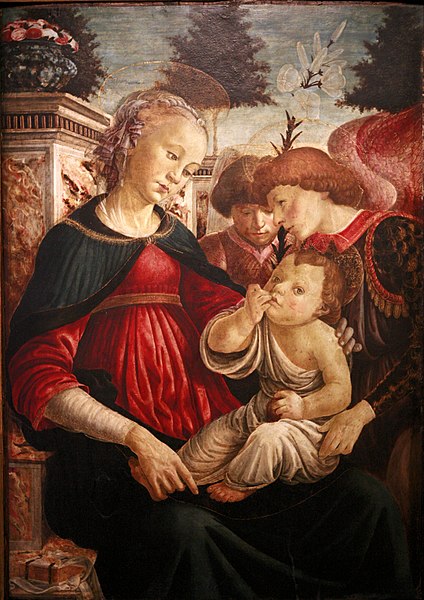 Virgin and child with two angels 2 