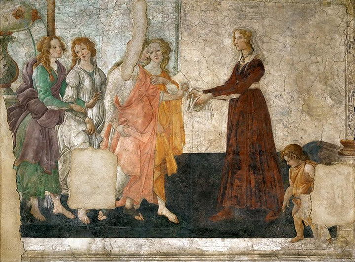 Venus and the Three Graces Presenting Gifts to a Young Woman c. 1484 