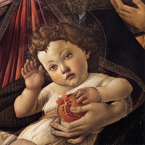 Madonna of the Pomegranate (detail) c. 1487 