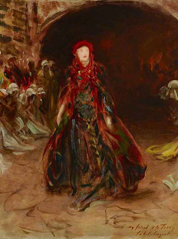 Ellen Terry as Lady Macbeth (sketch) Painting by John Singer Sargent