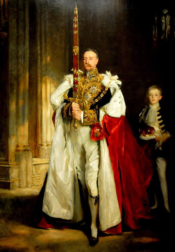 Charles Stewart, Sixth Marquess of Londonderry, Carrying the Great Sword of State at the Coronat Painting by John Singer Sargent