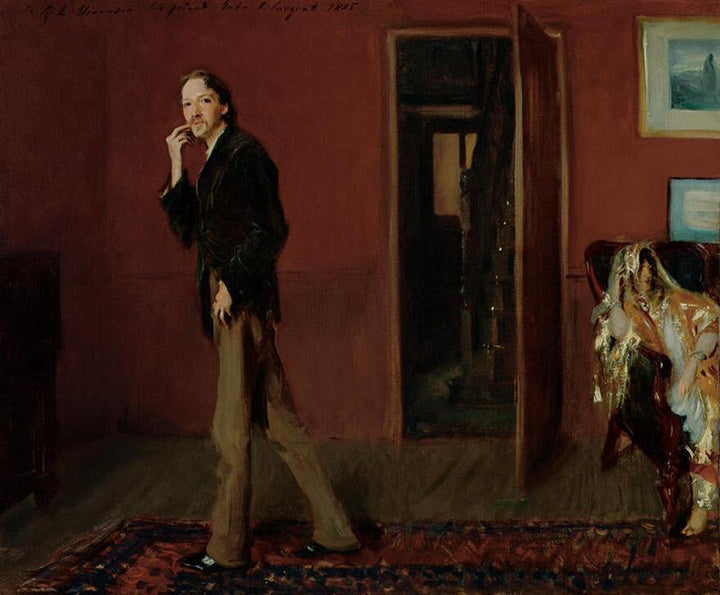 Robert Louis Stevenson and His Wife Painting by John Singer Sargent