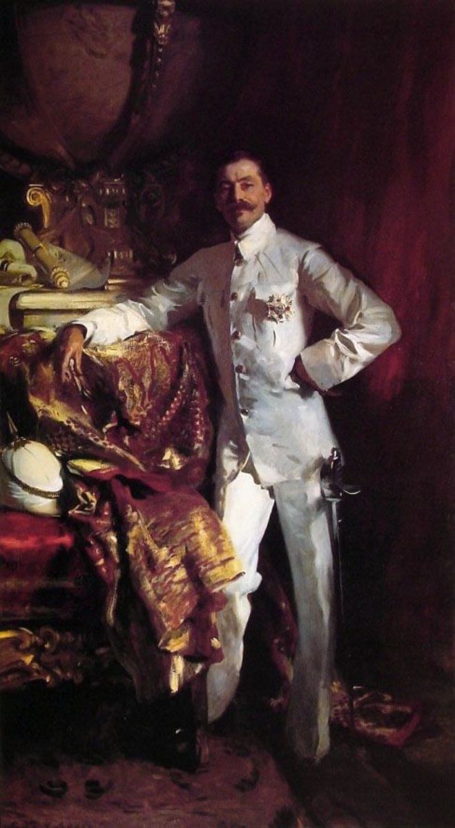 Sir Frank Swettenham Painting by John Singer Sargent