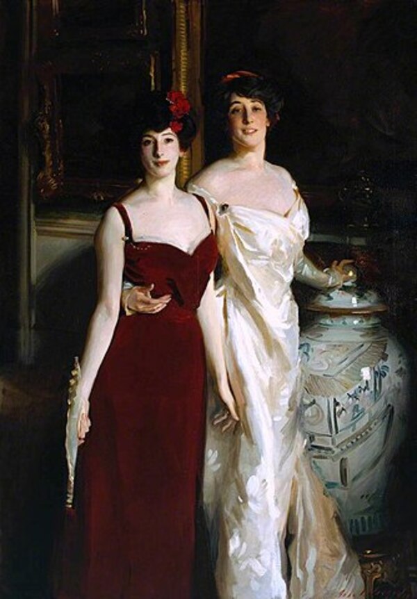 Ena and Betty, Daughters of Asher and Mrs. Wertheimer Painting by John Singer Sargent