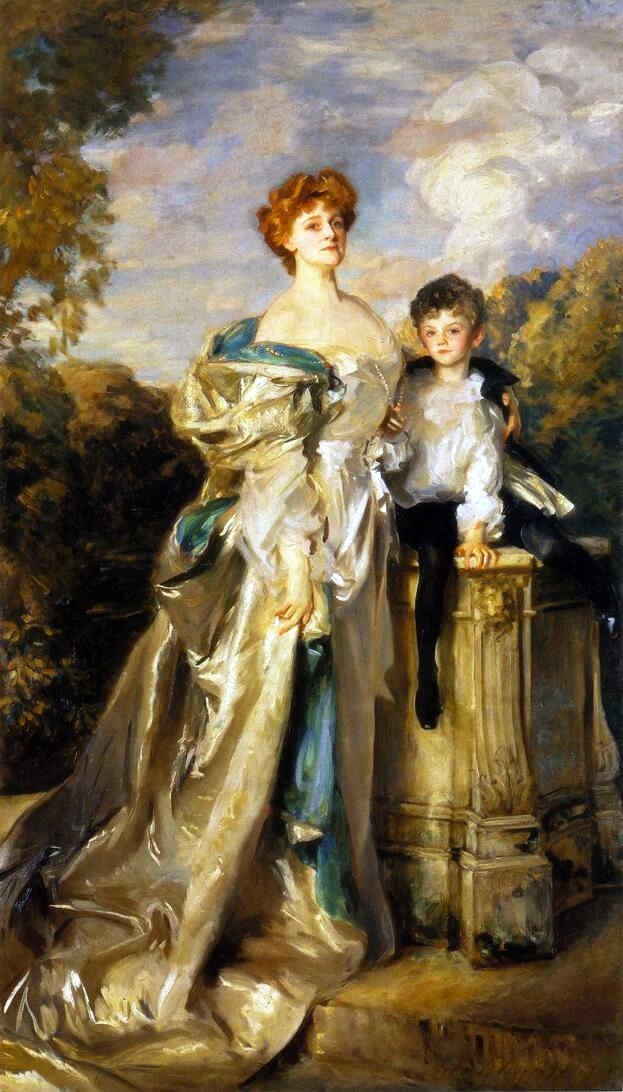 The Countess of Warwick and Her Son Painting by John Singer Sargent