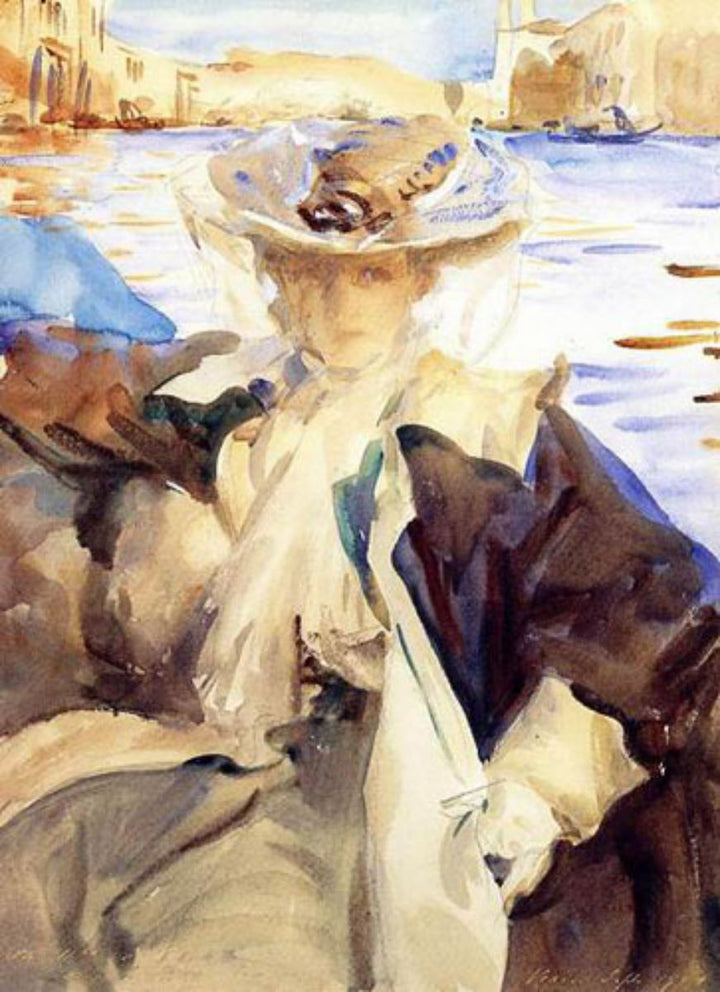 Jane de Glehn in a Gondola Painting by John Singer Sargent