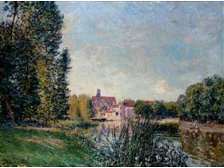 Loing River and Church at Moret