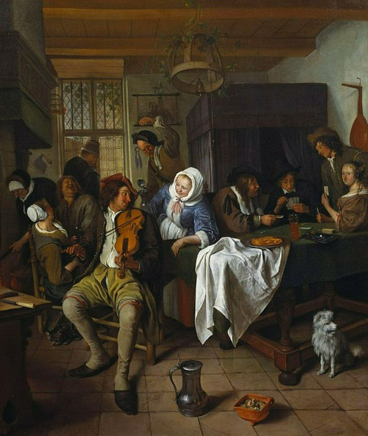 Interior Of A Tavern Painting by Jan Steen