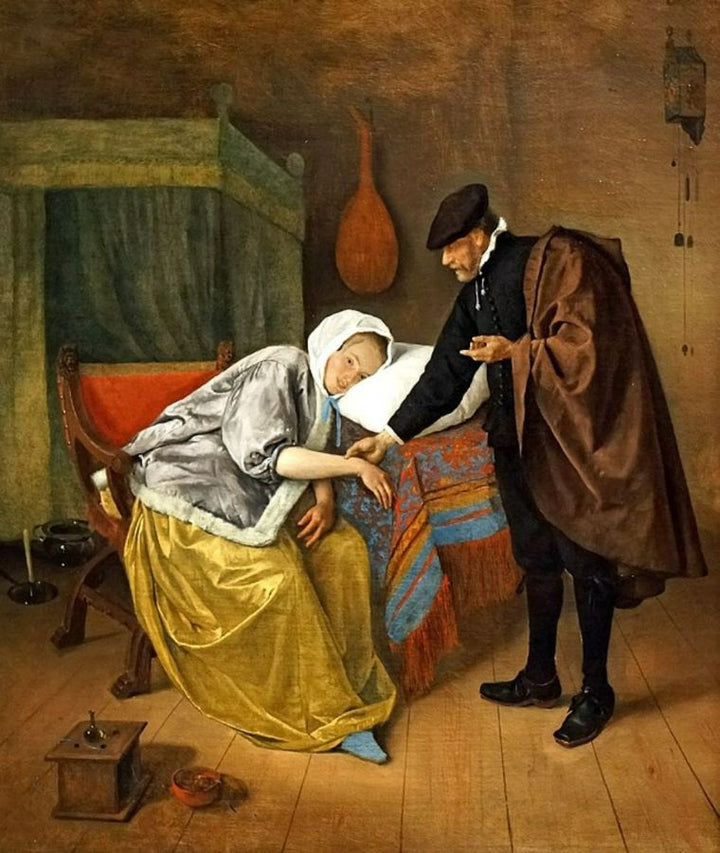 Sick woman Painting by Jan Steen