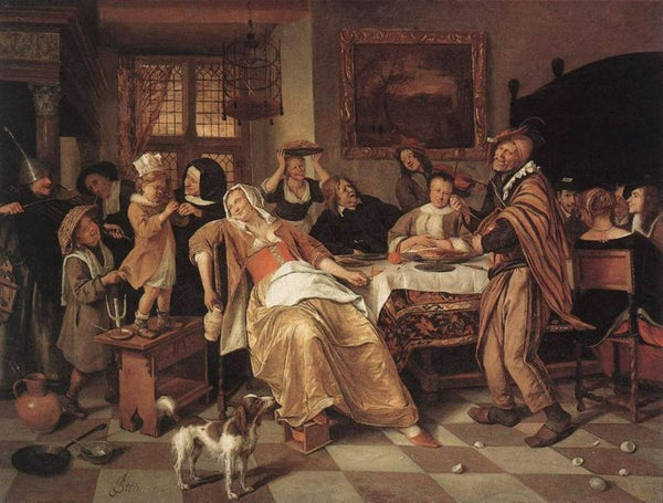 Twelfth Night II Painting  by Jan Steen