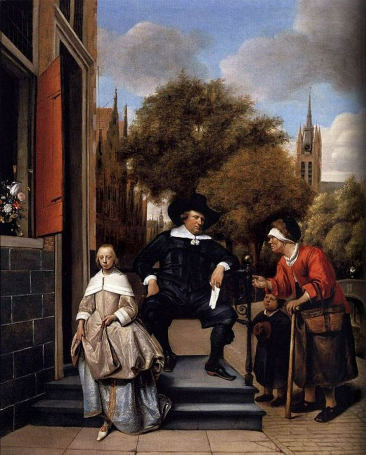 The Burgher of Delft and His Daughter Painting by Jan Steen