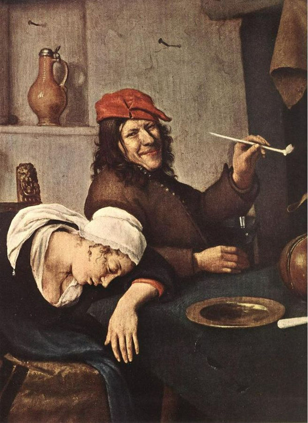 The Drinker (detail) c. 1660 Painting by Jan Steen