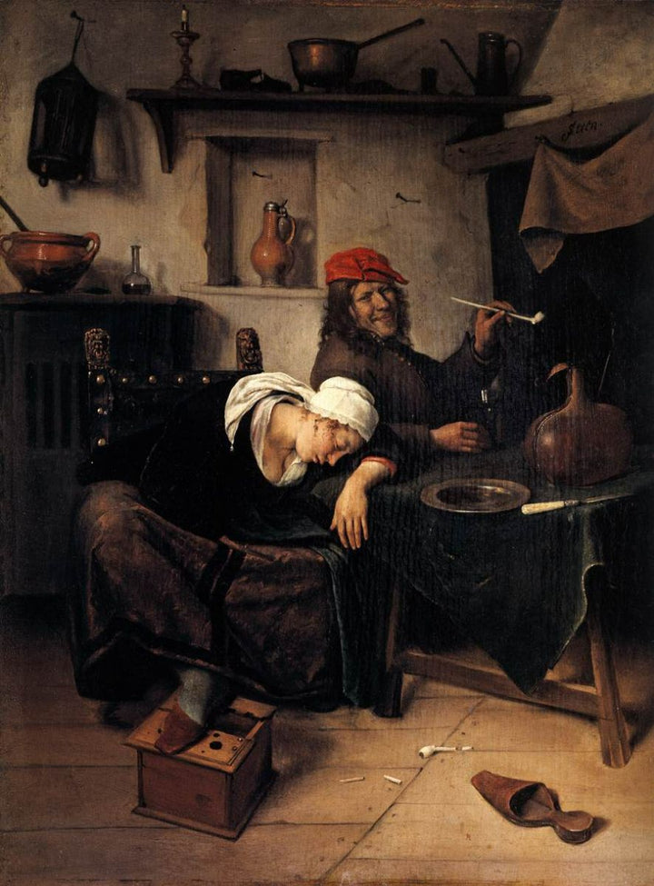 The Drinker c. 1660 Painting by Jan Steen