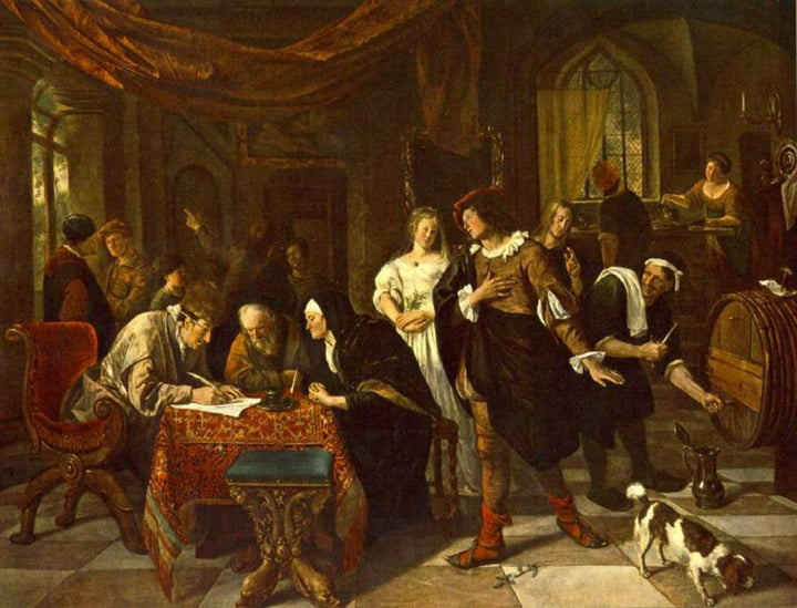 The Marriage Painting by Jan Steen