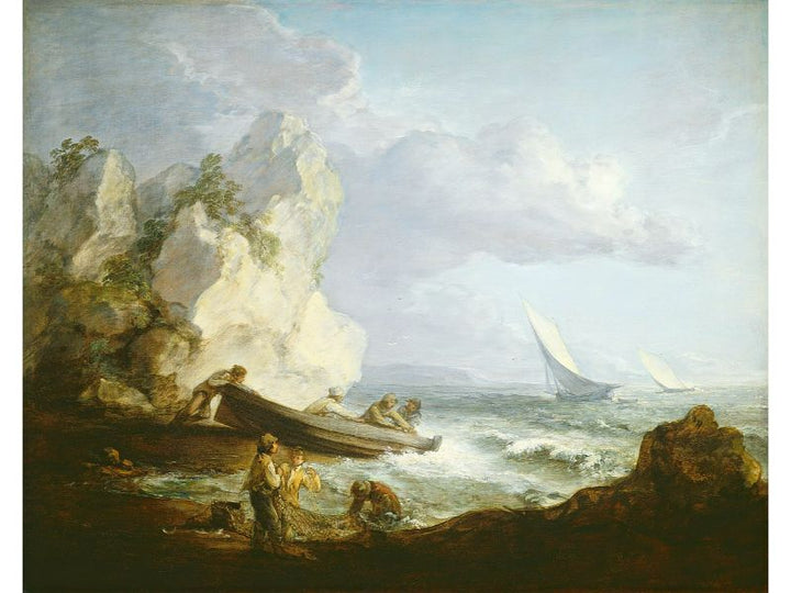 Seashore With Fishermen 