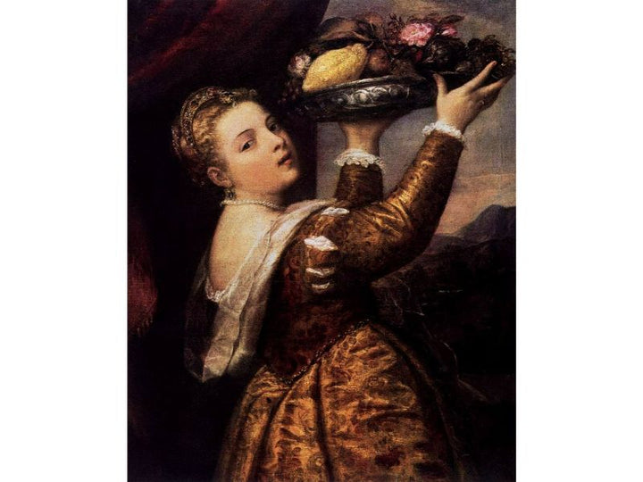 Young Woman with a Dish of Fruit