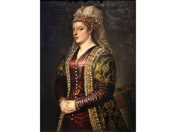 Portrait of Caterina Cornaro (1454 1510) wife of King James II of Cyprus, dressed as St. Catherine