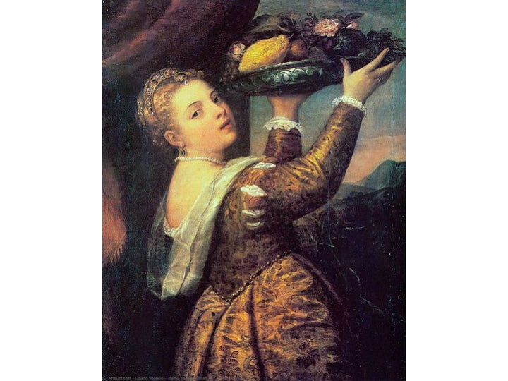 The daughter of the painter, Lavinia, holding a tray of fruit