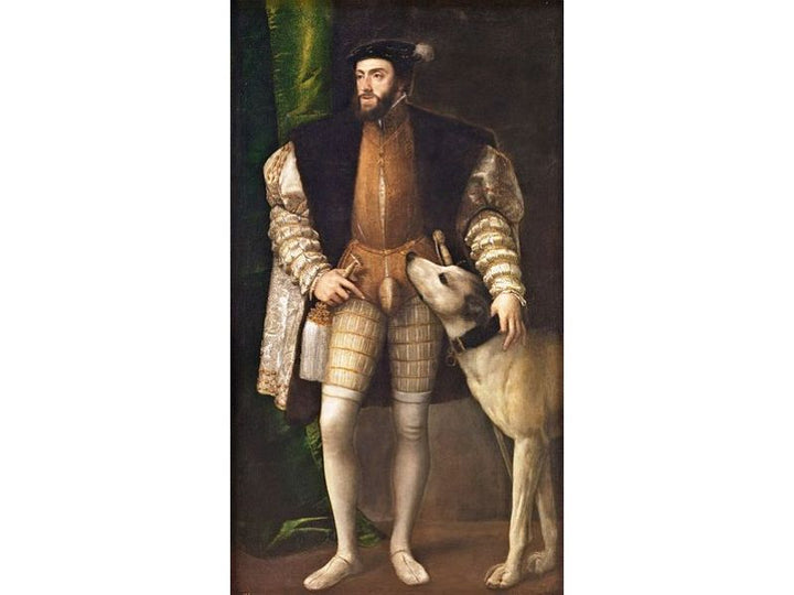 Portrait of Emperor Charles V with dog