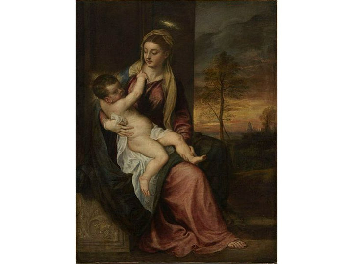 Madonna and Child in an Evening Landscape