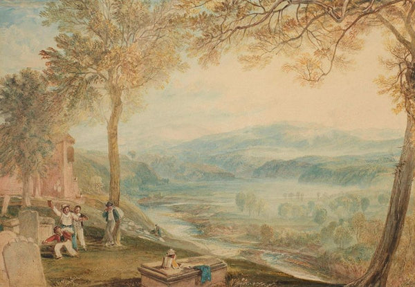 Kirby Londsale Churchyard Painting by Joseph Mallord William Turner