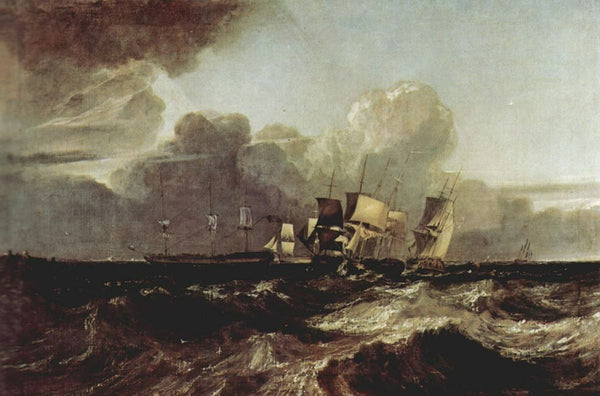 Ships Bearing Up for Anchorage (or The Egremont sea Piece) Painting by Joseph Mallord William Turner