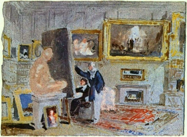 Painter at the Staffelei Painting by Joseph Mallord William Turner