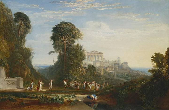 The Temple Of Jupiter Panellenius Restored Painting by Joseph Mallord William Turner