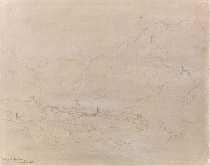 Mountainous Landscape with Town in Valley, c.1840 